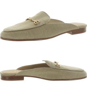 SAM EDELMAN Natural Linnie Linen Flat Loafers Size 11